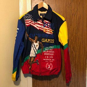 POLO RALPH LAUREN CHARIOTS OF FIRE USA OLYMPIC STADIUM BAYPORT JACKET - SZ.SMALL